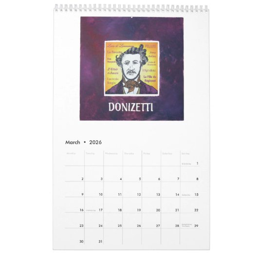 Calendrier des compositeurs italiens (Mar 2026)