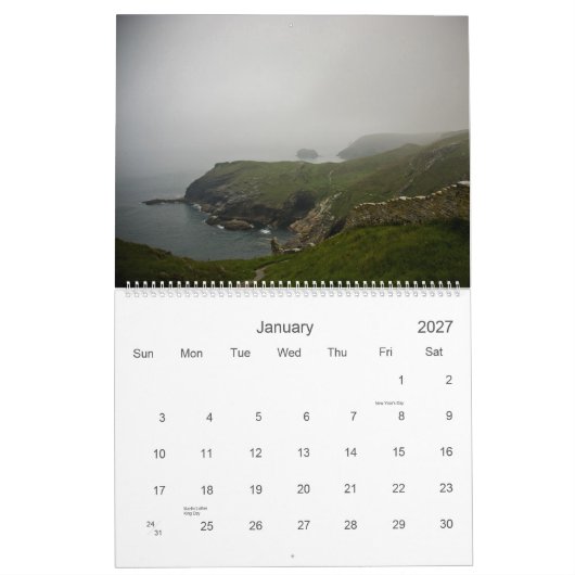 Calendrier des Cornouailles 2010 (Jan 2027)