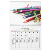 Calendrier des crayons colorés (Feb 2027)