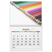 Calendrier des crayons colorés (Jan 2027)