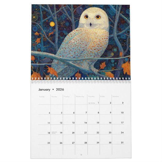 Calendrier des créatures de bois lunaire (Jan 2026)