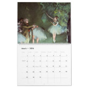 Calendrier des danseurs de ballet Degas (Mar 2026)