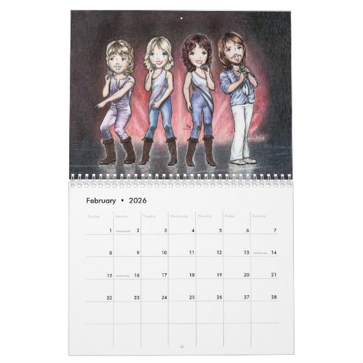 Calendrier des dessins animés 2023 (Feb 2026)