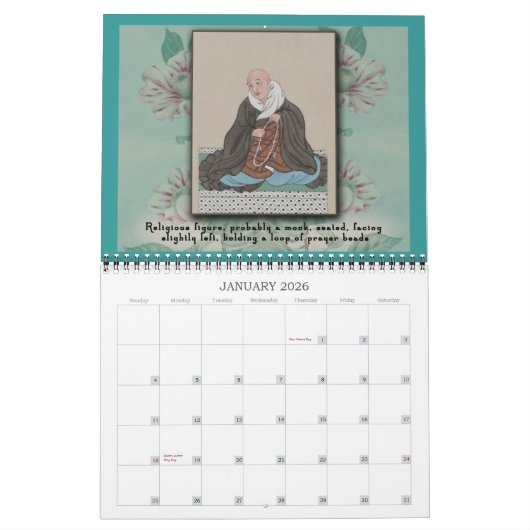 Calendrier des dessins japonais du XIXe siècle (Jan 2026)