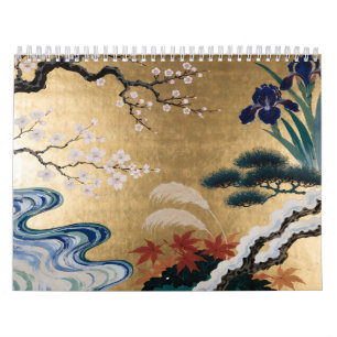 Calendrier des douze mois du Japon inspiré de Kori
