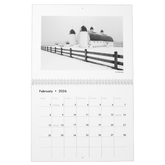 Calendrier des dunes d'ours endormies (Feb 2026)