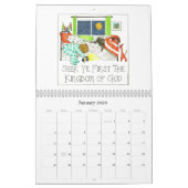 Calendrier des écritures chrétiennes illustrées (Jan 2026)