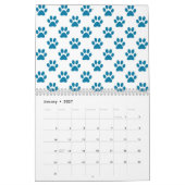 Calendrier des empreintes de pattes colorés (Jan 2027)