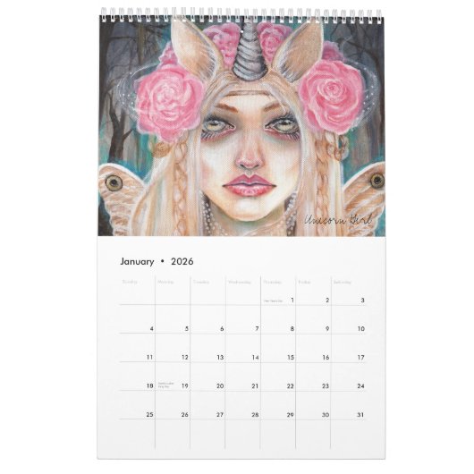 Calendrier des FÉERIES par Kim Turner 2012 (Jan 2026)