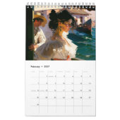 Calendrier des femmes de Sun 12 mois (pages simple (Feb 2027)