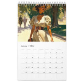 Calendrier des femmes de Sun 12 mois (pages simple (Jan 2026)