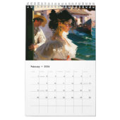 Calendrier des femmes de Sun 12 mois (pages simple (Feb 2026)