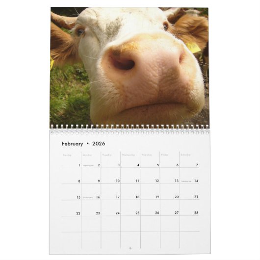 Calendrier des fermetures de vache 2026 (Feb 2026)