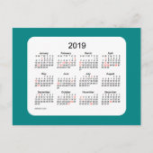 Calendrier des fêtes 2019 par Janz Carte postale T (Devant)