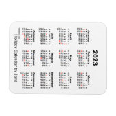 Calendrier des Fêtes Blanches 2023 par Janz Magnet (Horizontal)