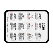 Calendrier des fêtes noires 2020 par Janz Magnet (Horizontal)