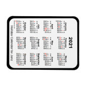 Calendrier des fêtes noires 2021 par Janz Magnet (Horizontal)