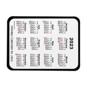 Calendrier des fêtes noires 2023 par Janz Magnet (Horizontal)