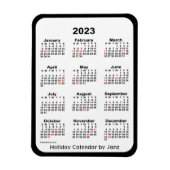 Calendrier des fêtes noires 2023 par Janz Magnet (Vertical)