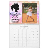 Calendrier des filles de parties scintillant 2022 (Jan 2027)