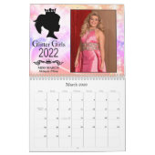 Calendrier des filles de parties scintillant 2022 (Mar 2026)