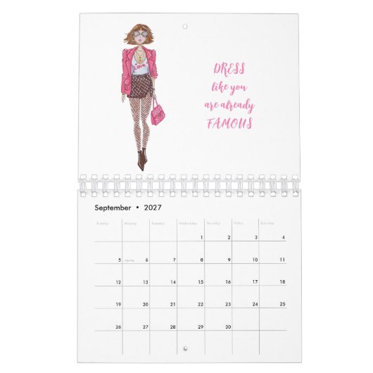 Calendrier des filles mode (Sep 2027)