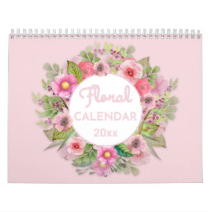 Calendrier des flacons d'aquarelle avec citations