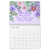 Calendrier des flacons d'aquarelle avec citations  (Mar 2027)