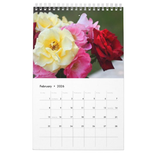 Calendrier des fleurs 2022 (Feb 2026)