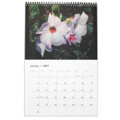 Calendrier des fleurs aquarelles (Jan 2027)