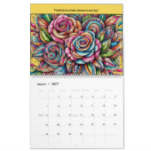 Calendrier des fleurs colorées 2025 (Mar 2027)