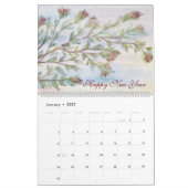 Calendrier des fleurs d'aquarelle (Jan 2027)