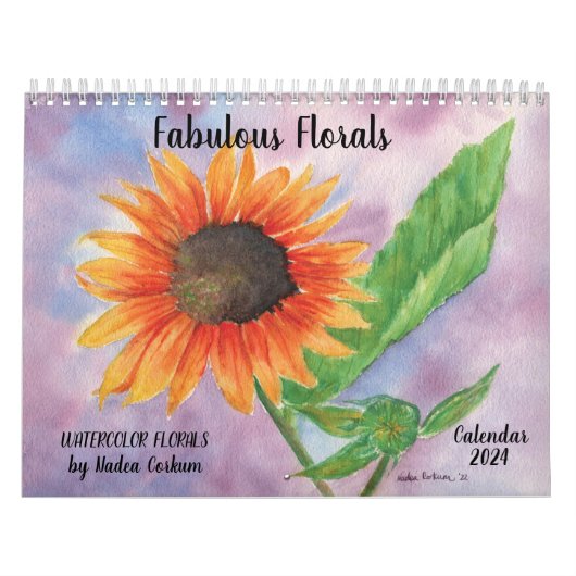 Calendrier des fleurs d'aquarelle (Protection)
