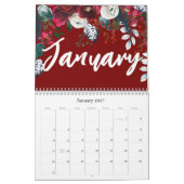 Calendrier des fleurs d'aquarelle (Jan 2027)