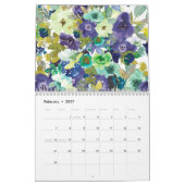 Calendrier des fleurs d'aquarelle (Feb 2027)