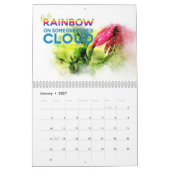 Calendrier des fleurs d'aquarelle avec citations d (Jan 2027)