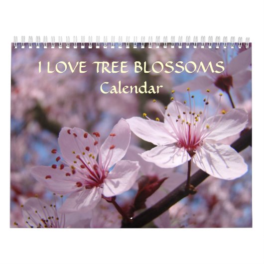 Calendrier des fleurs d'arbre rose Fleurs blanches (Protection)