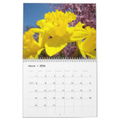 Calendrier des fleurs de jonquille jaune brillant (Mar 2026)