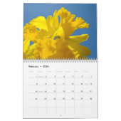 Calendrier des fleurs de jonquille jaune brillant (Feb 2026)