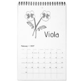 Calendrier des fleurs de mois de naissance (Feb 2027)