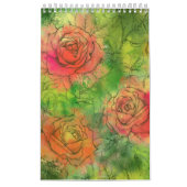 Calendrier des fleurs de peinture aquarelle (Protection)