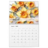Calendrier des fleurs du mois de naissance 2024 Pa (Mar 2027)