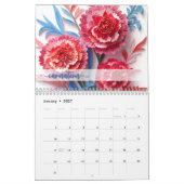 Calendrier des fleurs du mois de naissance 2024 Pa (Jan 2027)