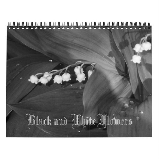 Calendrier des fleurs noires et blanches (Protection)