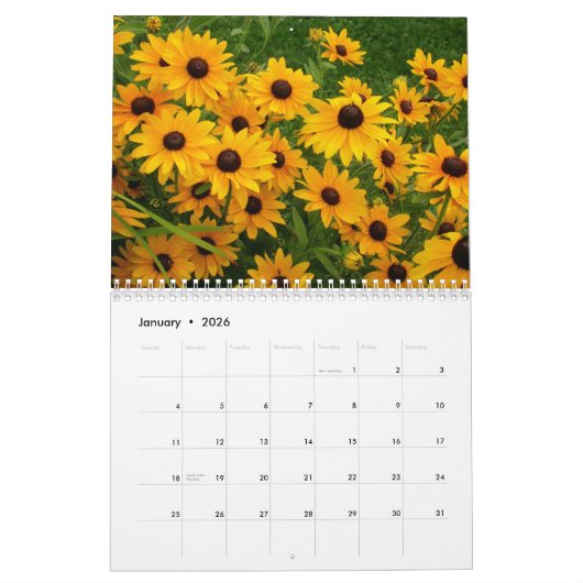 Calendrier des fleurs par Linda Murphy (Jan 2026)