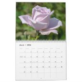 Calendrier des fleurs rose 2026 (Mar 2026)