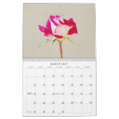 Calendrier des fleurs Roses colorées (Mar 2027)