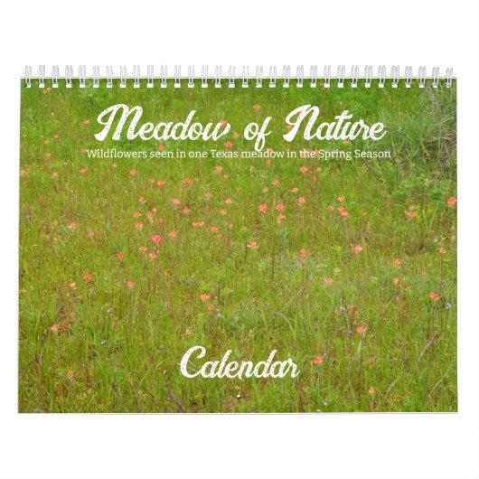Calendrier des Fleurs sauvages de la prairie natur (Protection)
