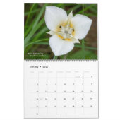 Calendrier des Fleurs sauvages occidentaux (Jan 2027)
