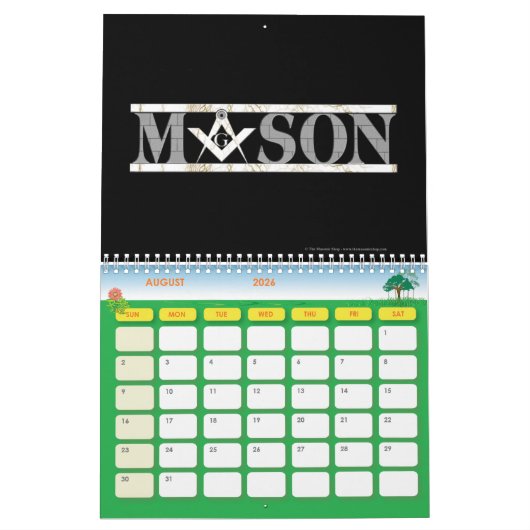 Calendrier des freemasons (Aug 2026)